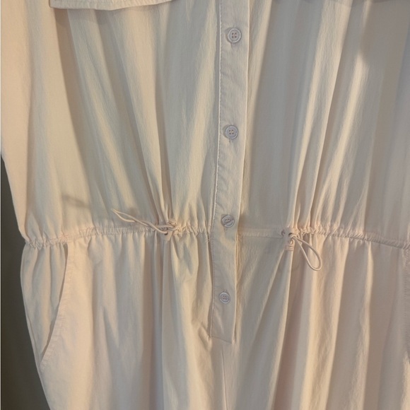 Utility Cargo Jumpsuit by Blue Blush – Soft Pink, Pockets, Button Front Large - Picture 4 of 11